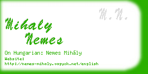 mihaly nemes business card